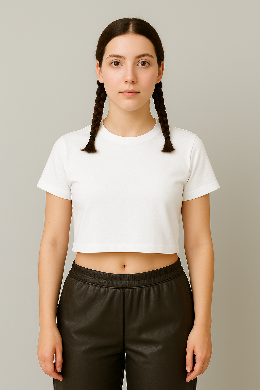 Essential Plain Crop Tees