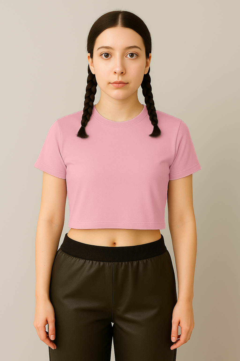 Essential Plain Crop Tees