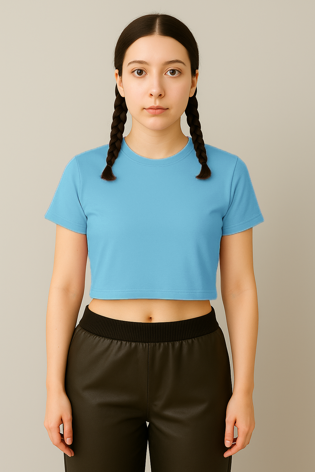 Essential Plain Crop Tees