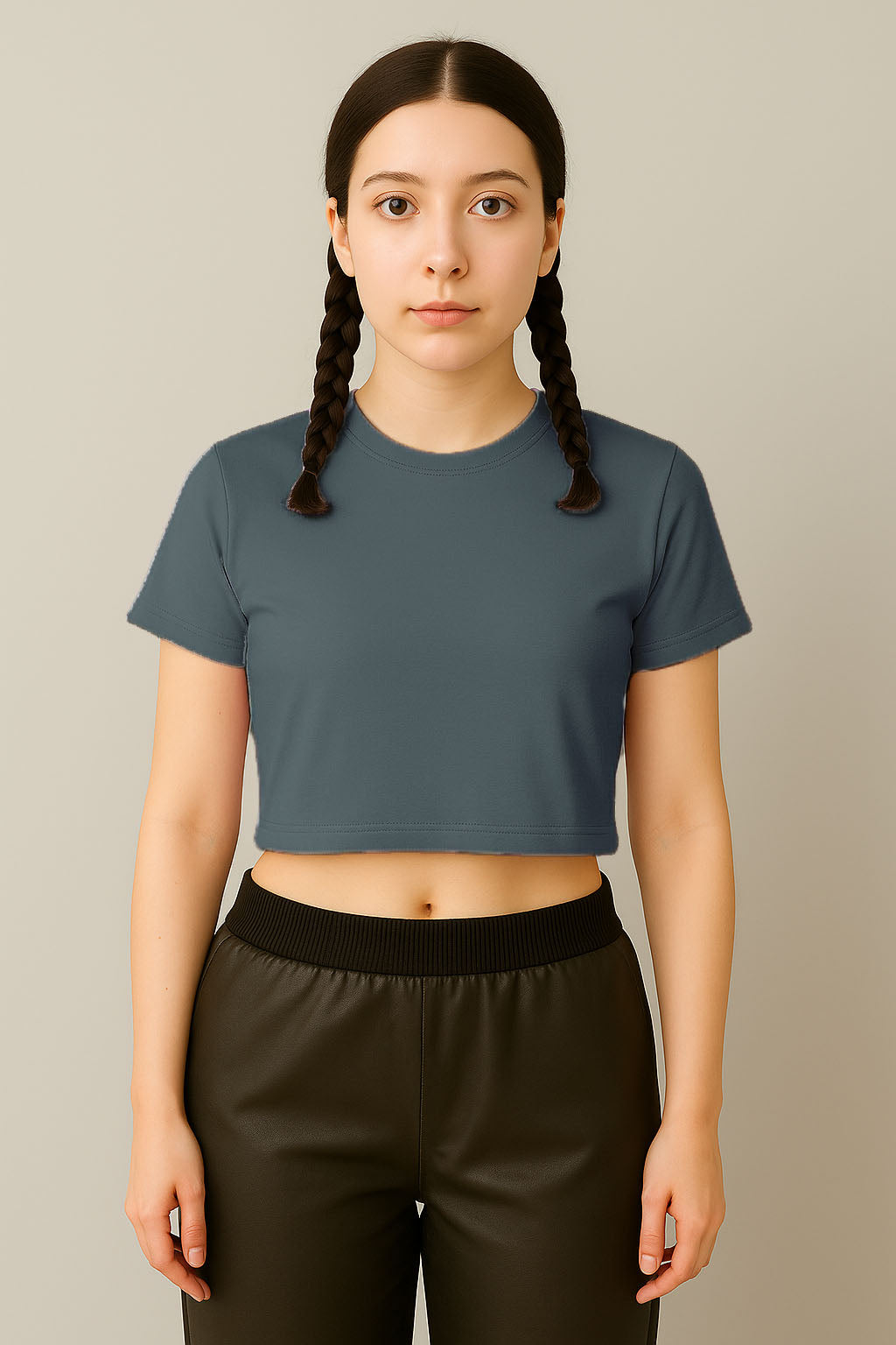 Essential Plain Crop Tees