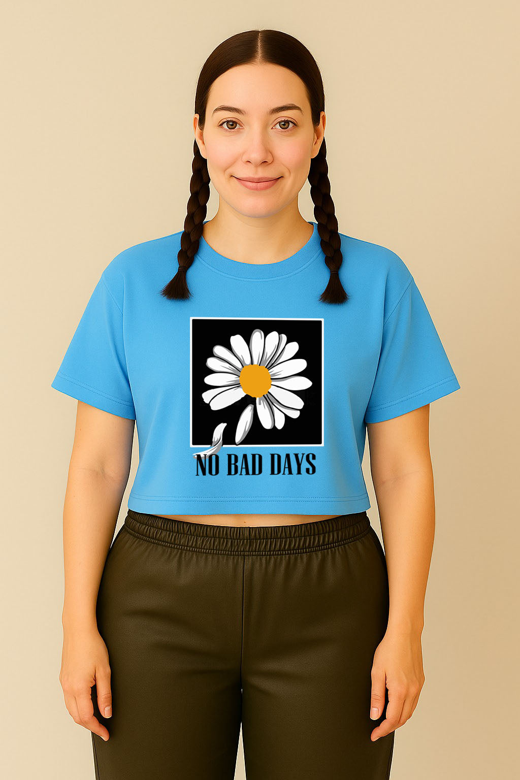 No Bad Days Daisy Crop Tee