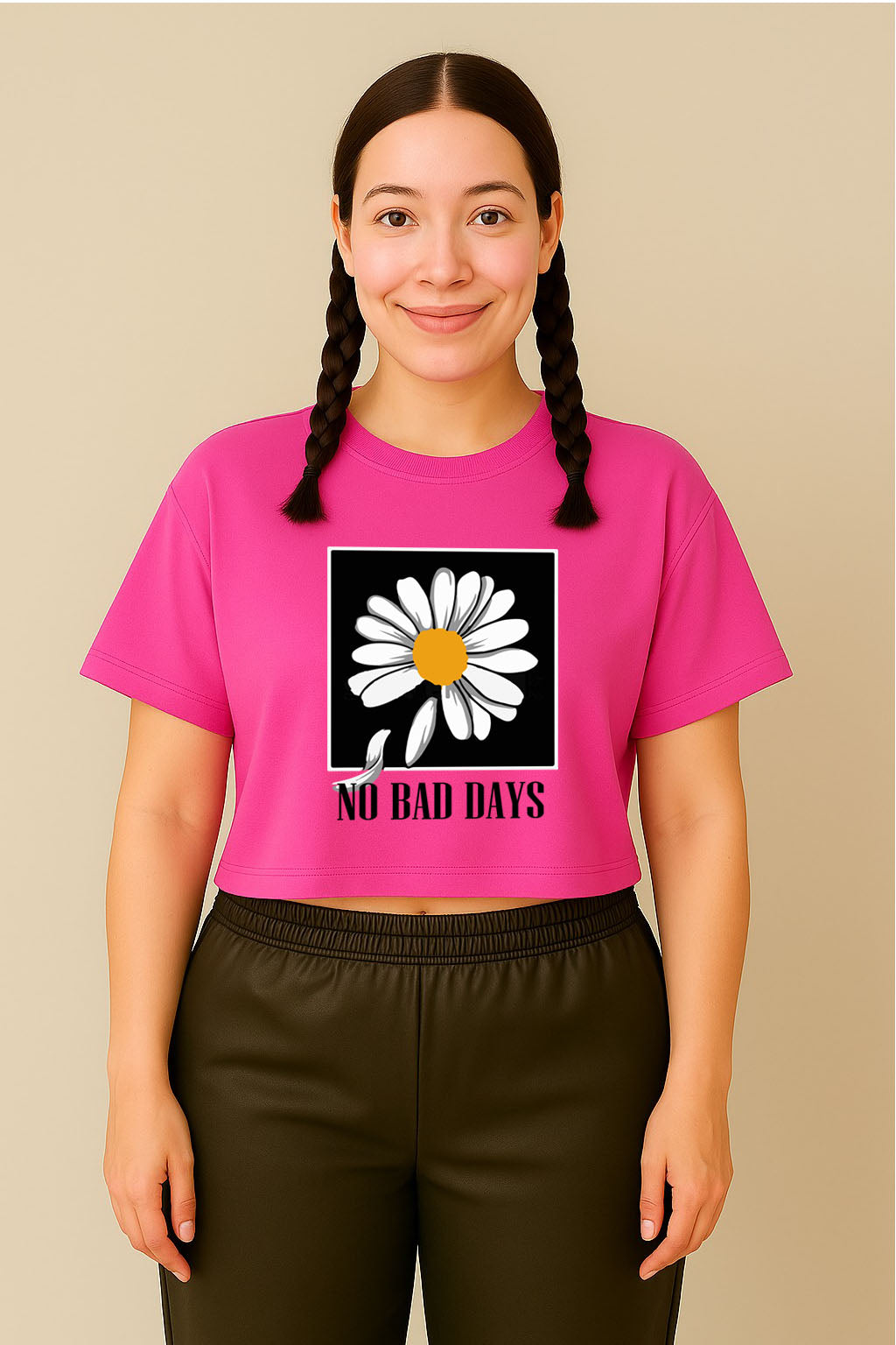 No Bad Days Daisy Crop Tee