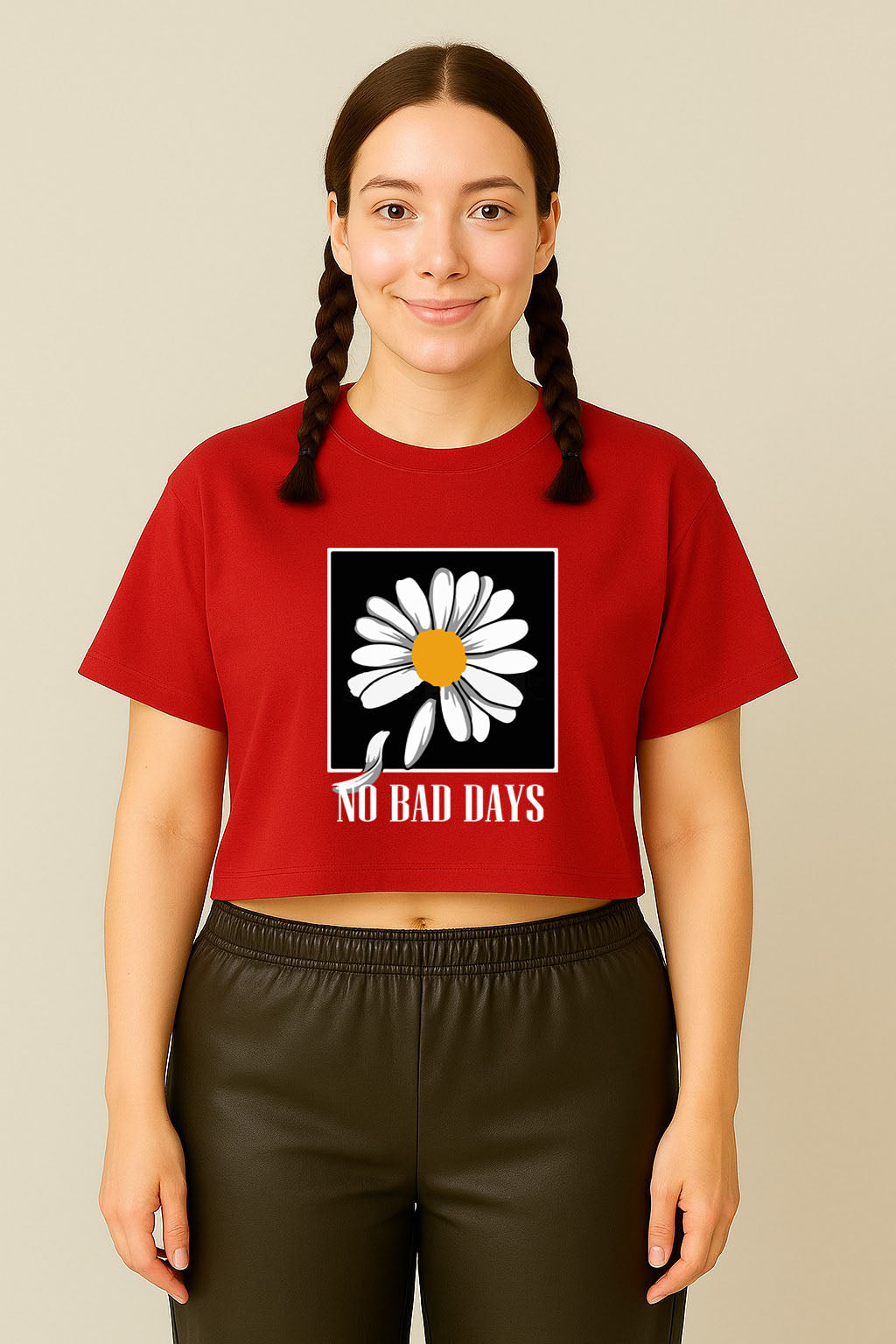 No Bad Days Daisy Crop Tee