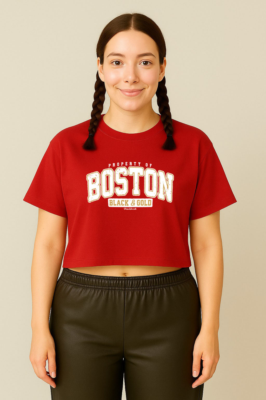 Boston Varsity Crop Tee