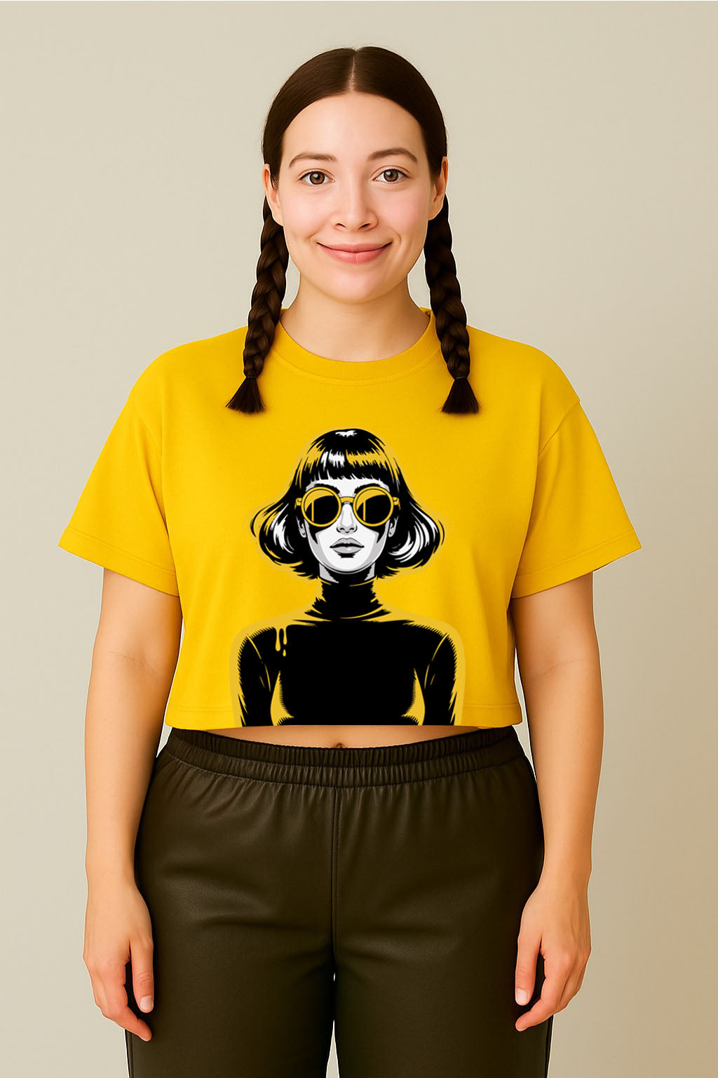 Bold Femme Graphic Crop Top Tee