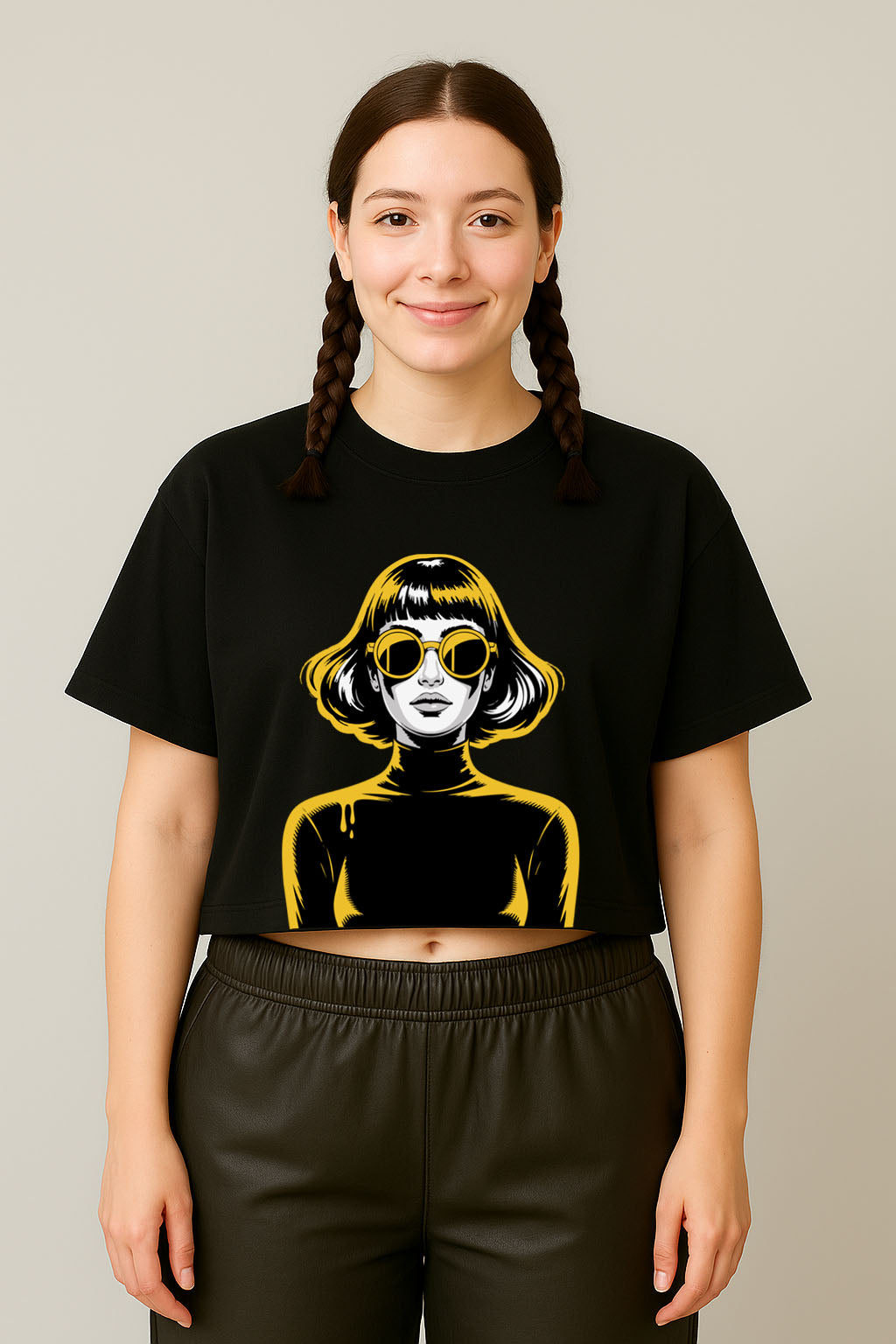 Bold Femme Graphic Crop Top Tee