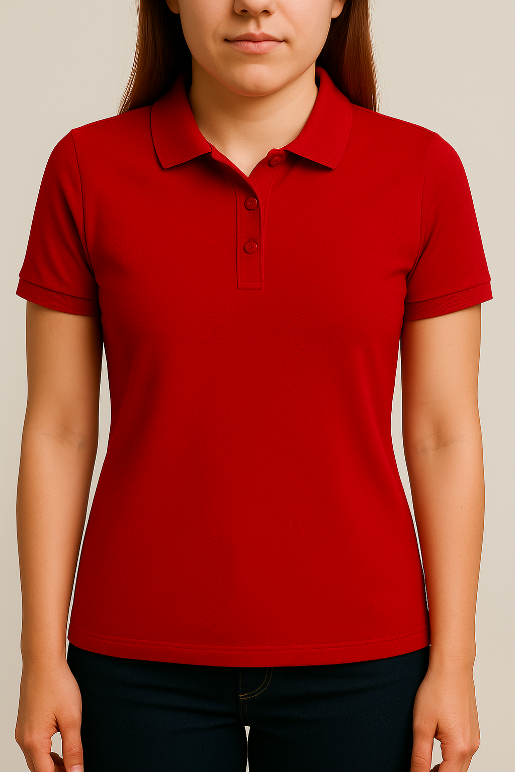 Plain Polo Tee For Womens