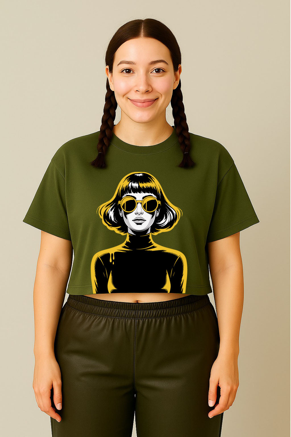 Bold Femme Graphic Crop Top Tee