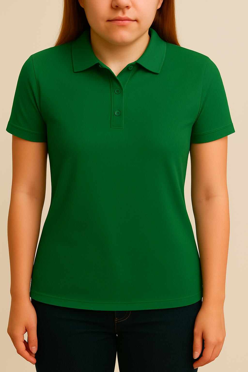 Plain Polo Tee For Womens