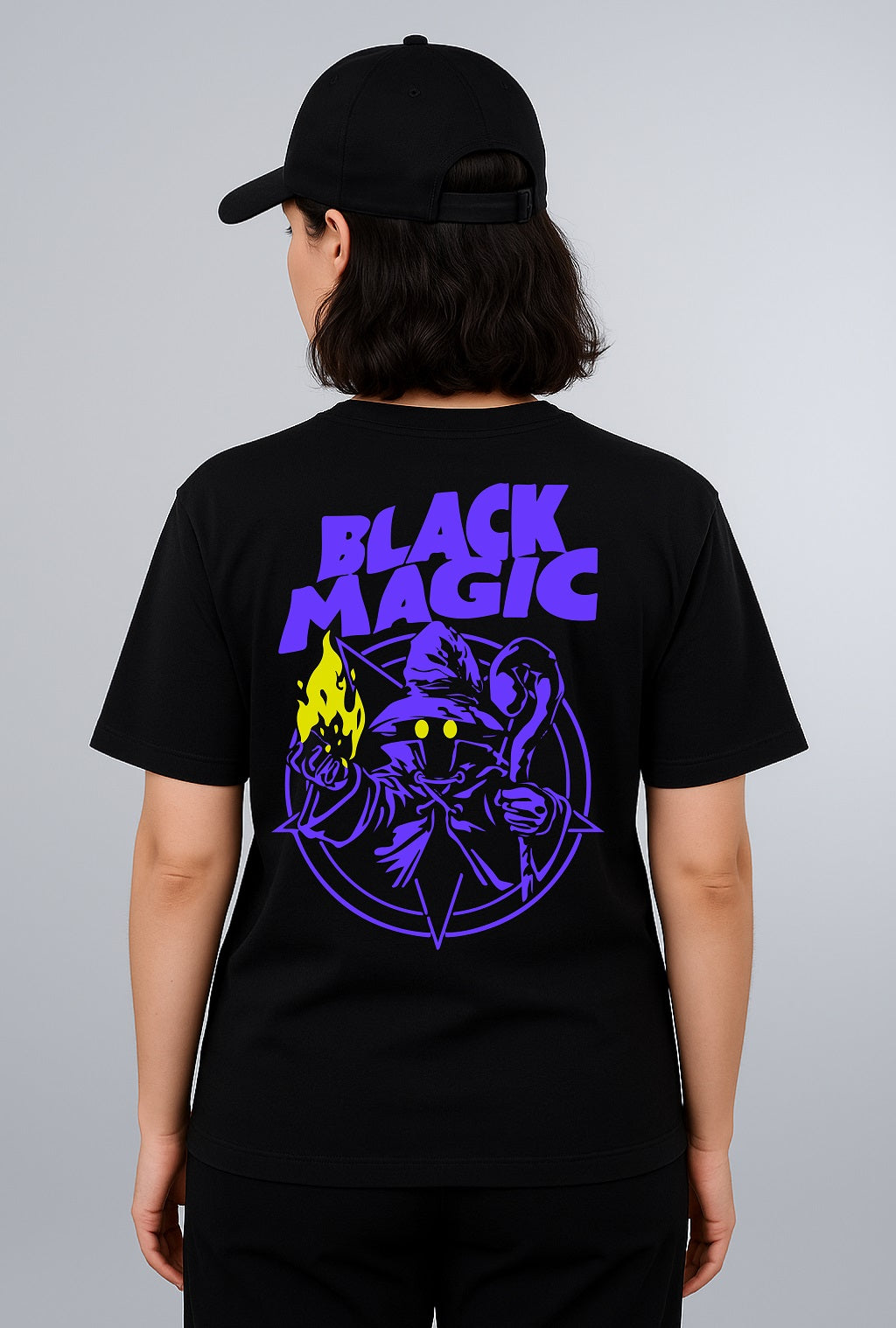 Black Magic Retro Wizard Graphic Tee