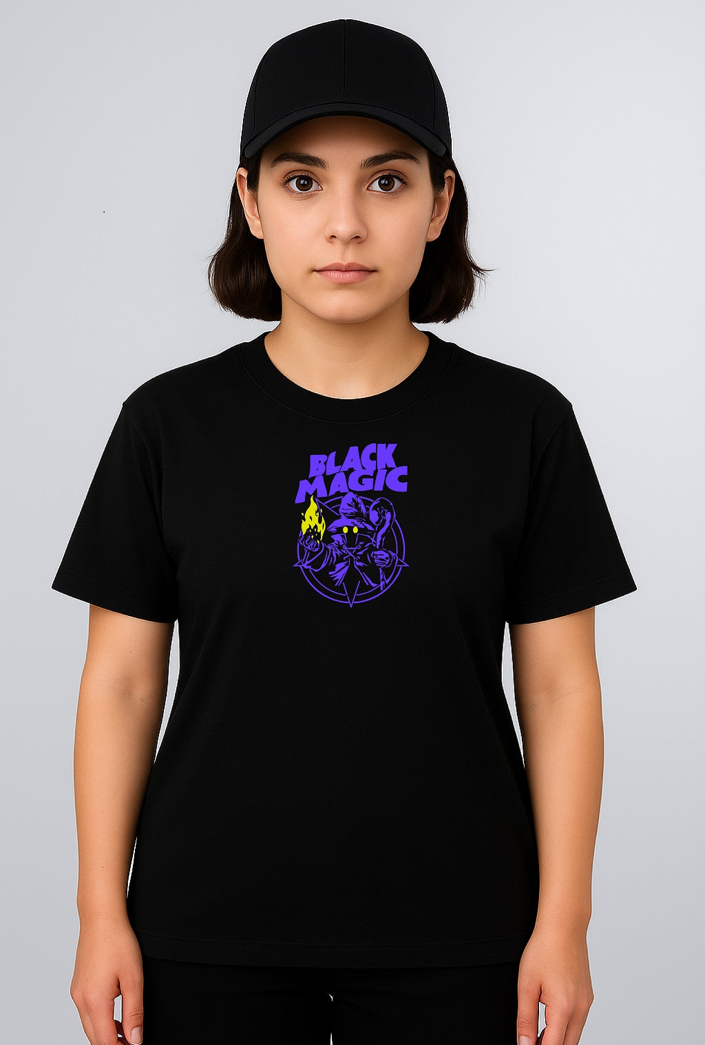 Black Magic Retro Wizard Graphic Tee