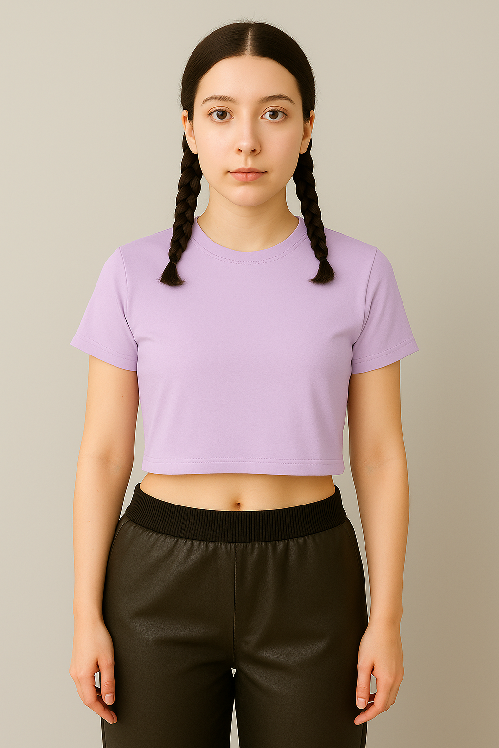 Essential Plain Crop Tees