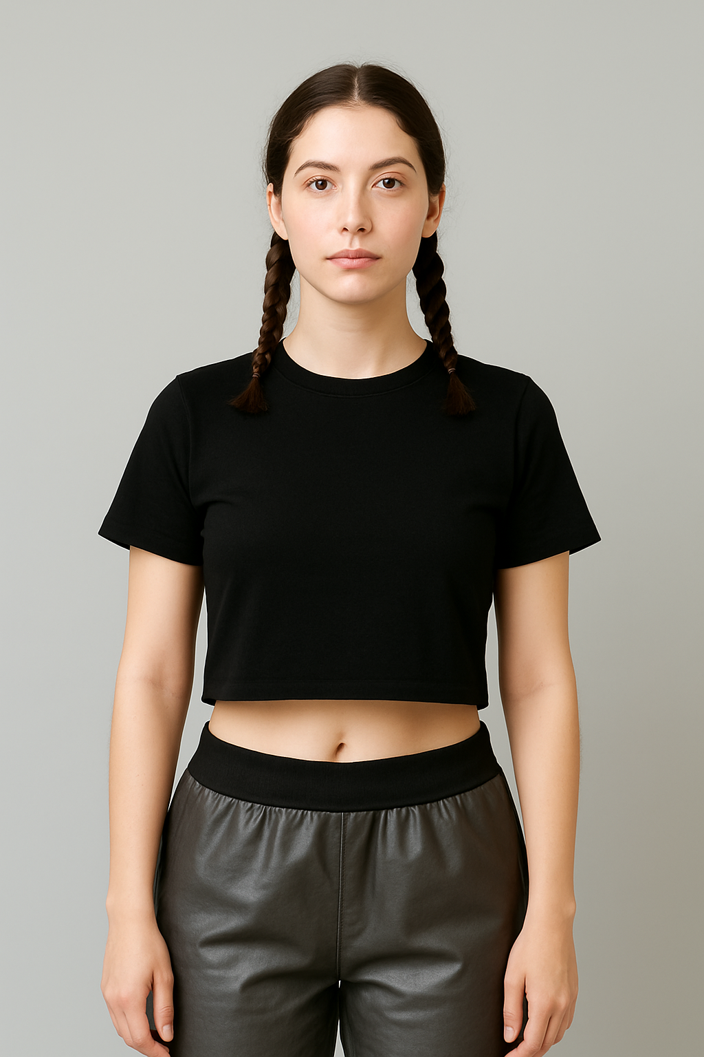 Essential Plain Crop Tees