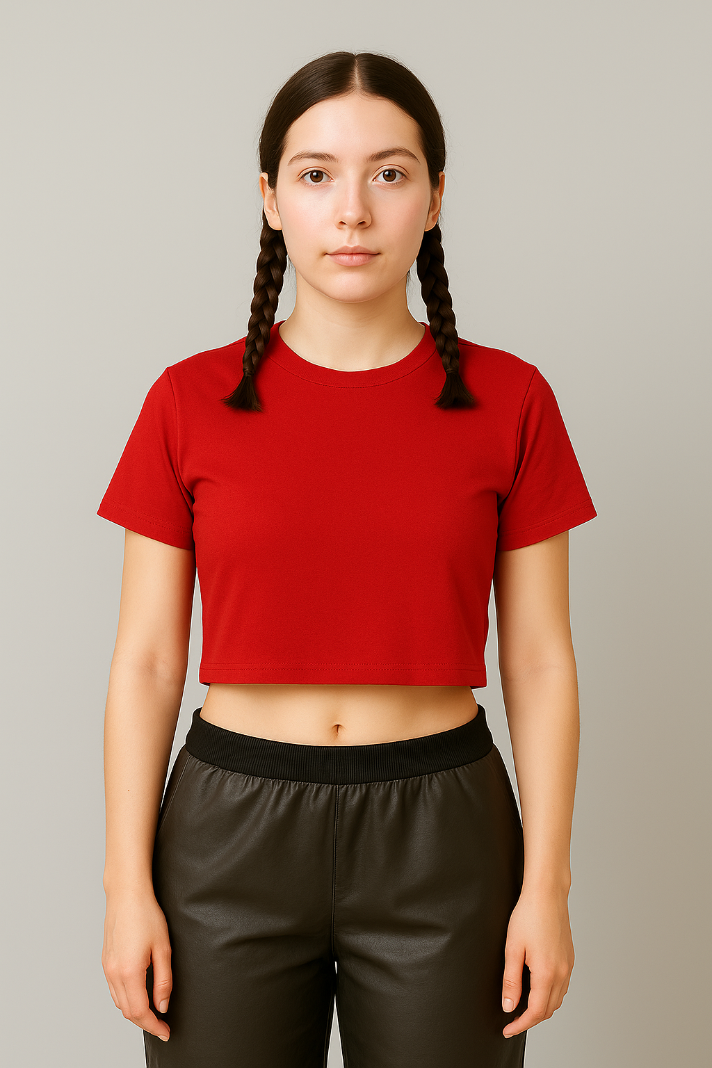 Essential Plain Crop Tees