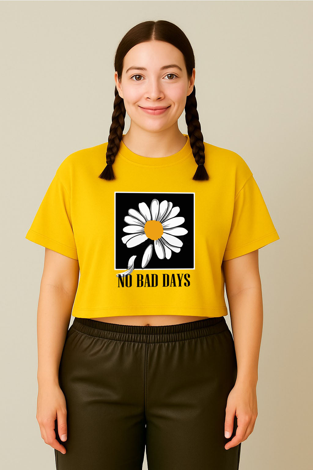 No Bad Days Daisy Crop Tee
