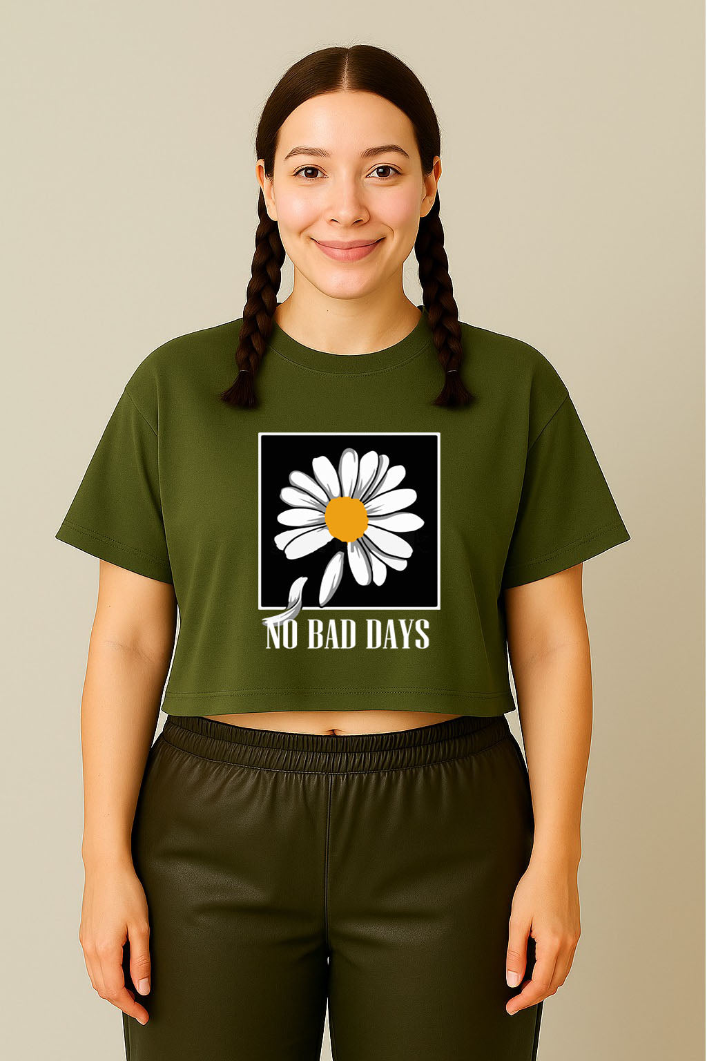 No Bad Days Daisy Crop Tee