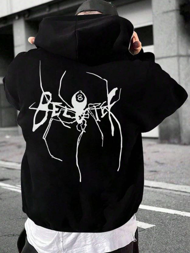 Spider Drawstring Hoodie