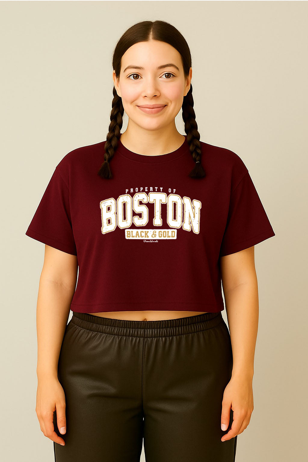 Boston Varsity Crop Tee