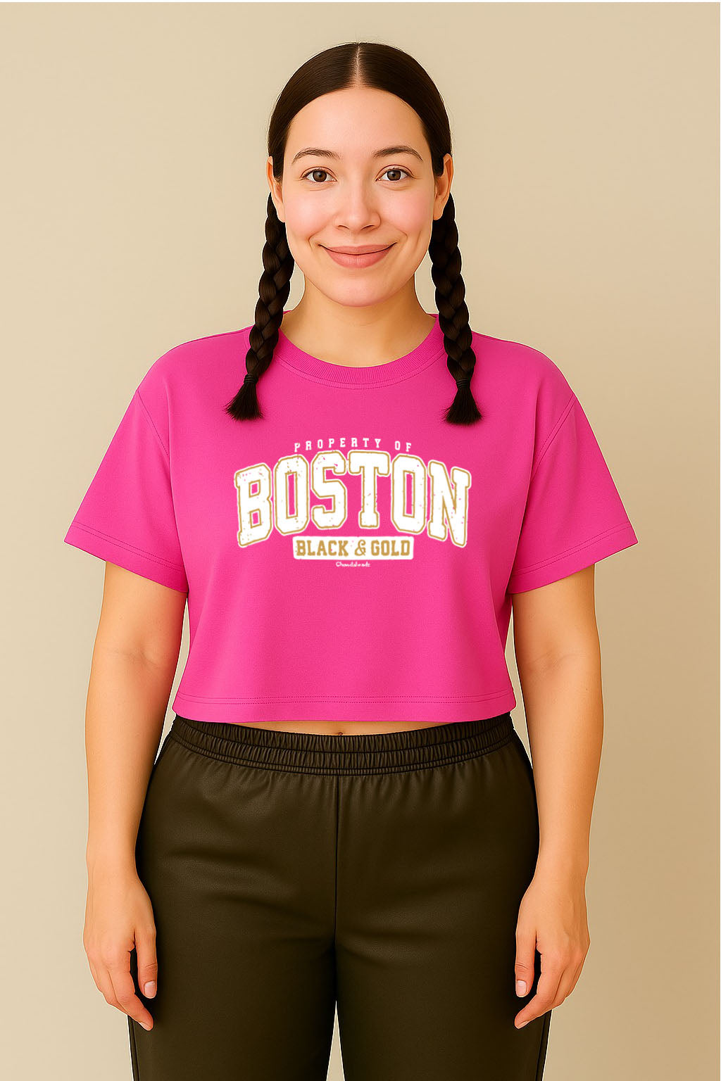 Boston Varsity Crop Tee