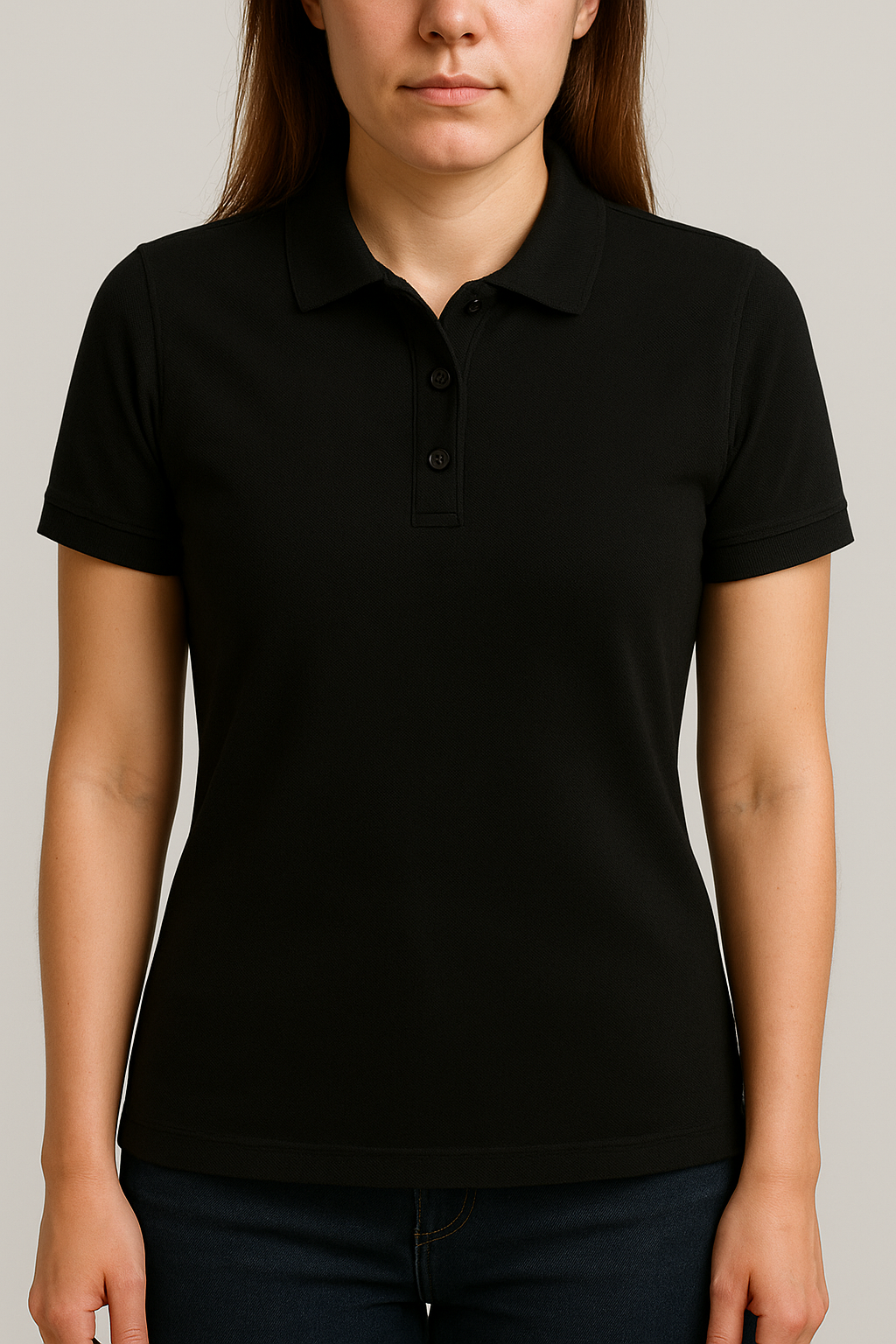 Plain Polo Tee For Womens
