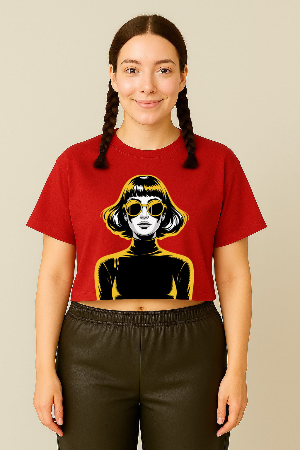 Bold Femme Graphic Crop Top Tee