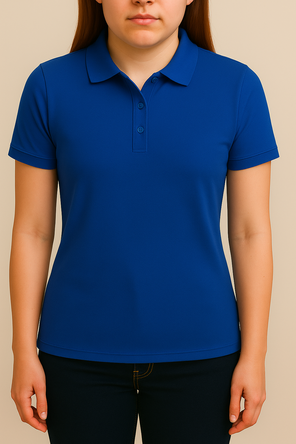 Plain Polo Tee For Womens