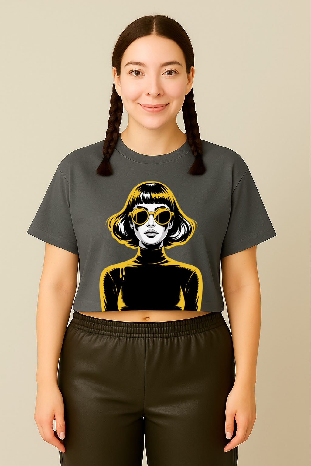 Bold Femme Graphic Crop Top Tee