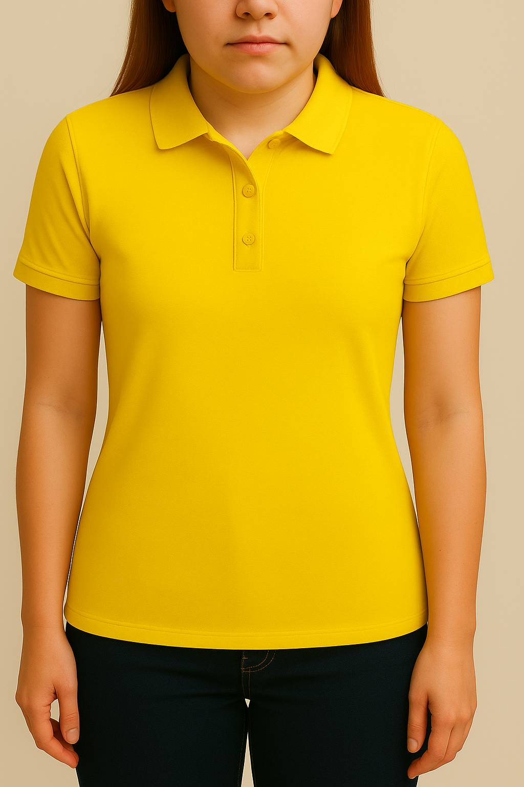 Plain Polo Tee For Womens