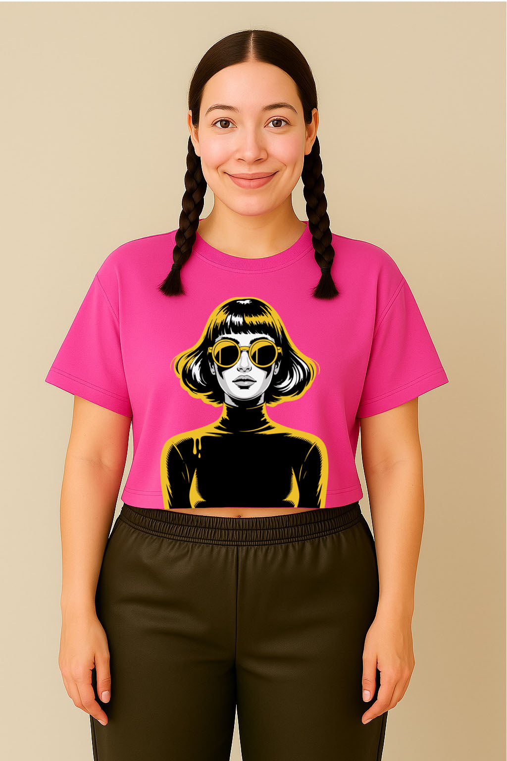 Bold Femme Graphic Crop Top Tee