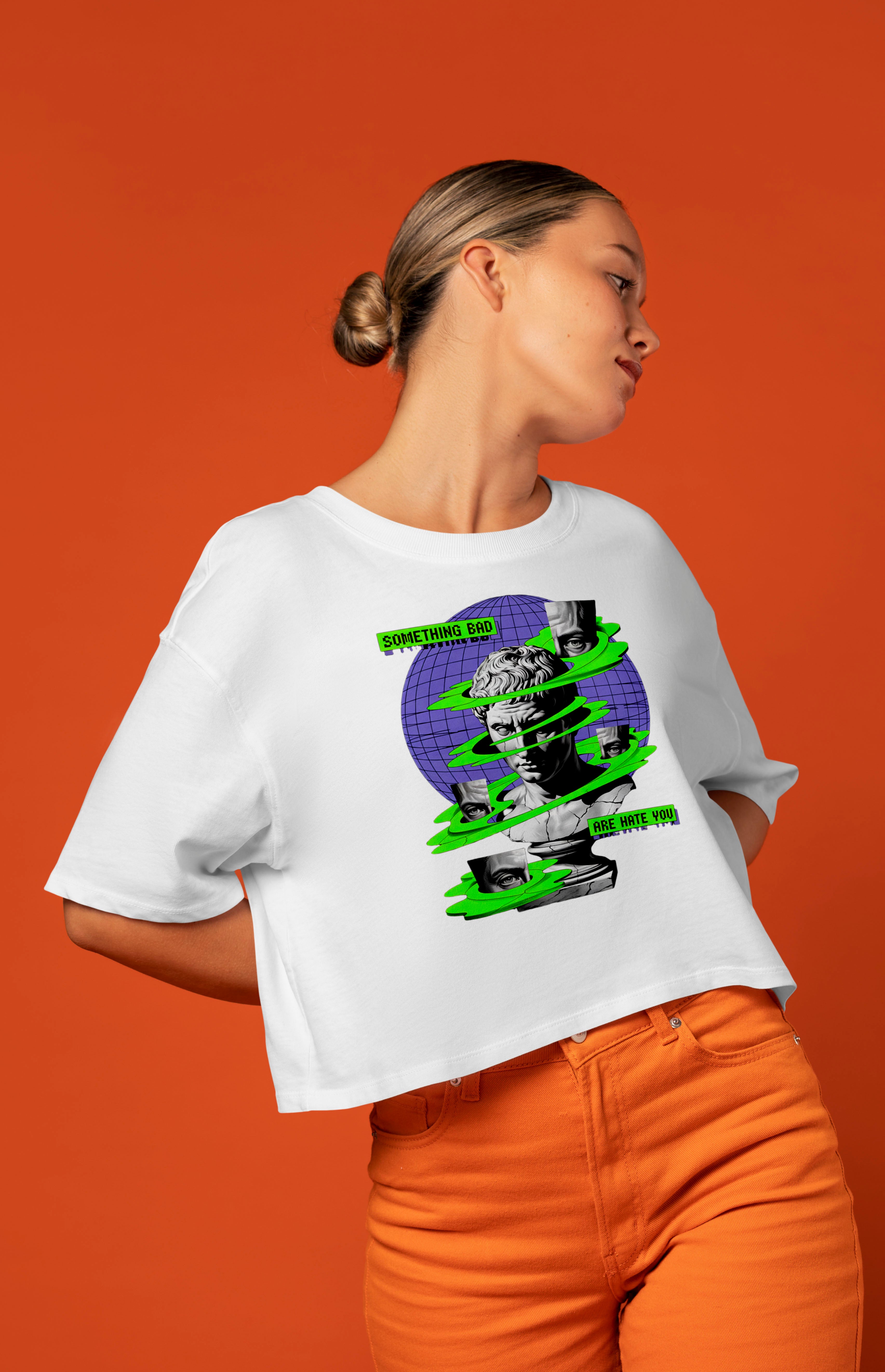 Half Man Glitch Graphic T-Shirt  (Unisex)