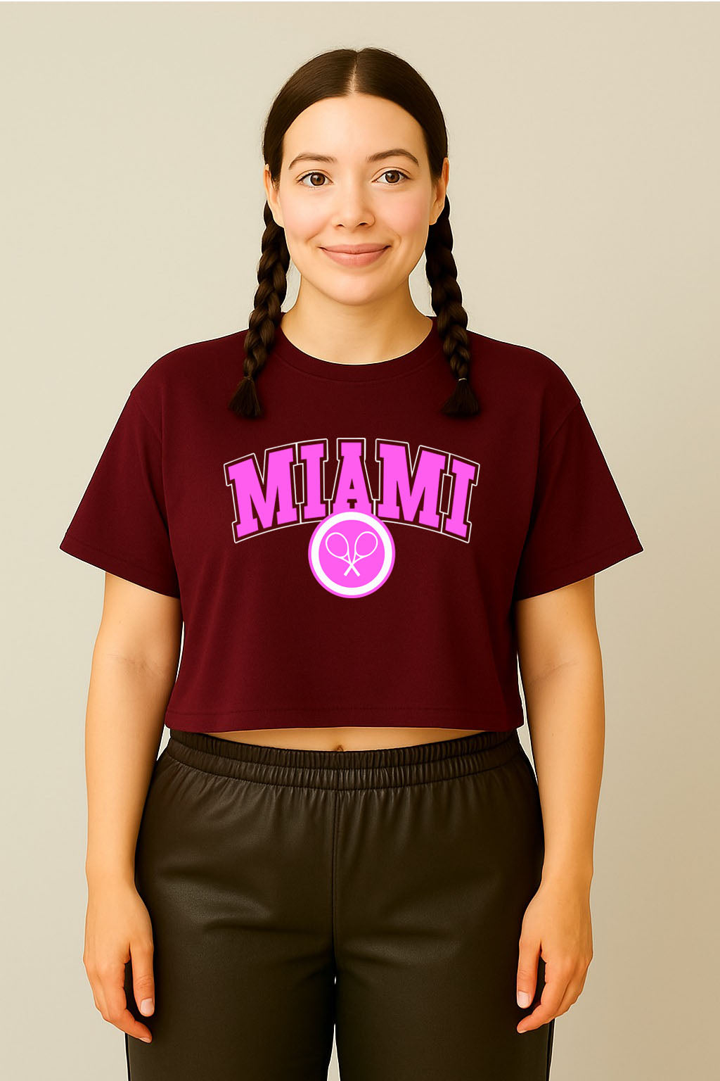Miami Yellow Crop Tee